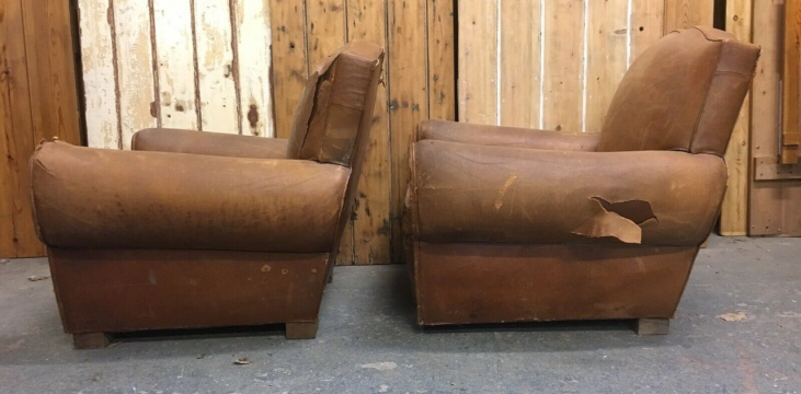 Pair of 1930s/40s French 'Moustache' Chairs